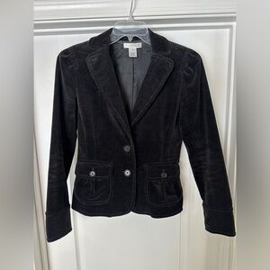 White House Black Market Black Corduroy Blazer